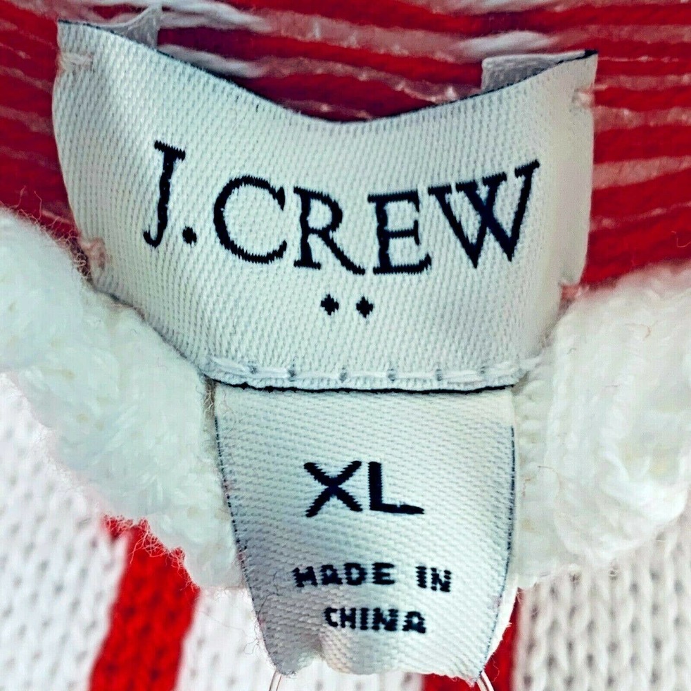 J.CREW Women's Sweater Pullover Long Sleeve White Fair Isle Long Sleeve‎ XL NWT - Picture 4 of 7